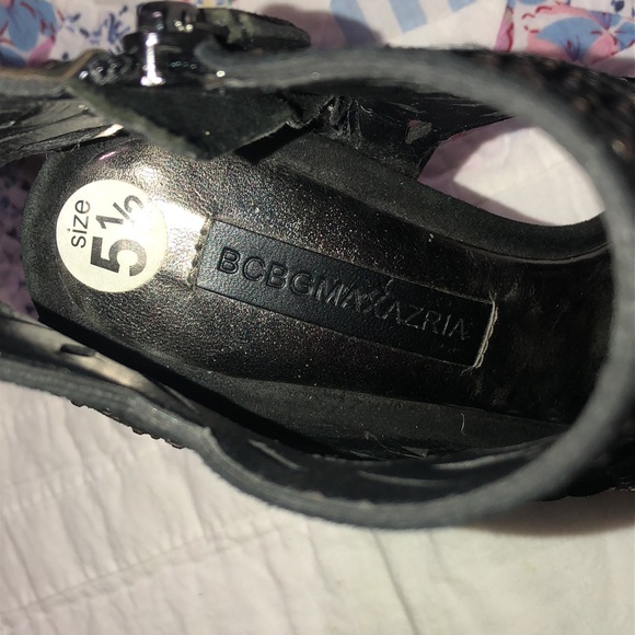 BCBGMAXAZRIA Black Rhinestone Studded Heels size 5 1/2 - Picture 10 of 10